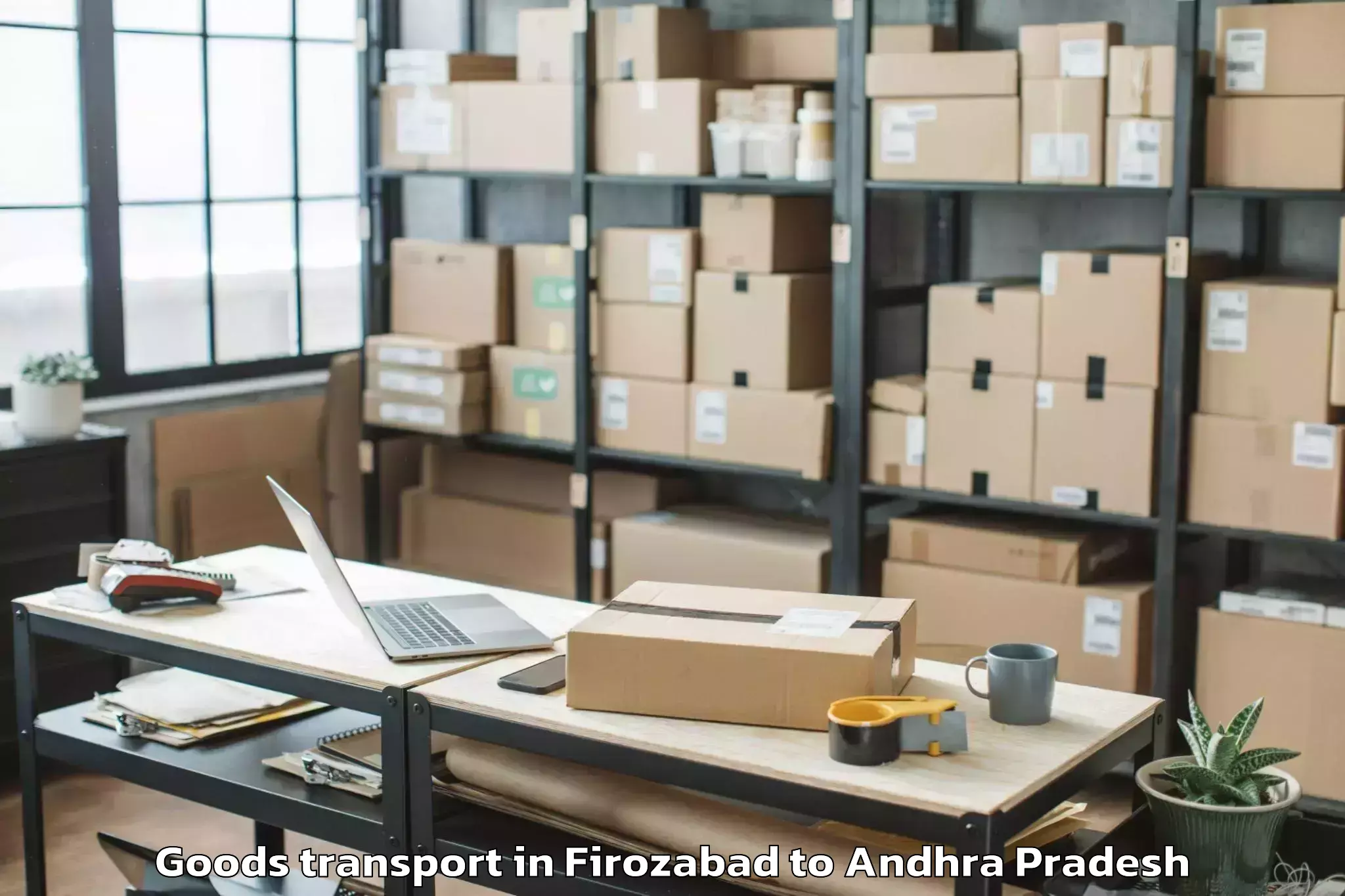 Professional Firozabad to Duggirala Goods Transport